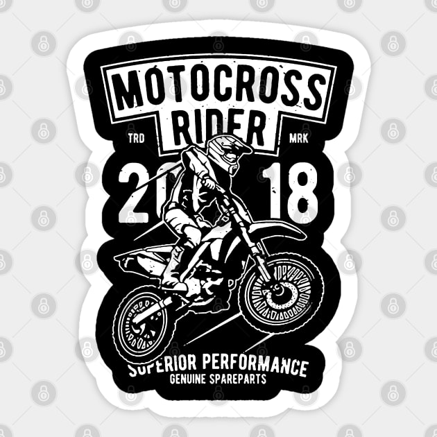 Motocross Rider Sticker by JakeRhodes